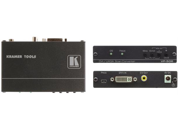 Kramer Scaler DVI VGA > Video DVI VGA YPbPr til Kompositt OSD ProcAmp 
